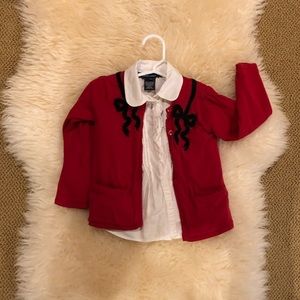 Toddler Girl Cardigan and Shirt Combo Size 3T